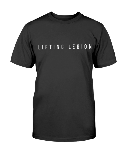 LIFTING LEGION SCHEMATIC TEE (POLY-COTTON BLEND) -BLACK - LIFTING LEGION