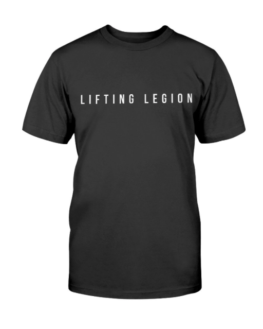 LIFTING LEGION SCHEMATIC TEE (POLY-COTTON BLEND) -BLACK - LIFTING LEGION 